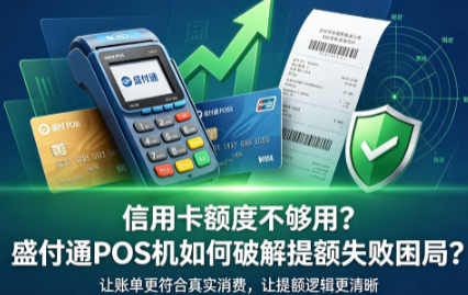 信用卡额度不够用？盛付通POS机如何破解提额失败困局？